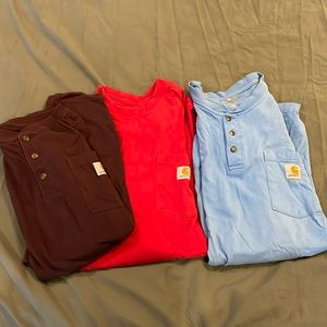 Lot Carhartt shirts L and xl